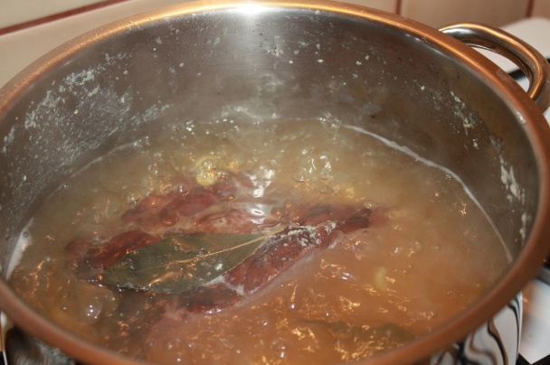 Hrachová kaša s údeným mäsom (fotorecept) - obrázok 1