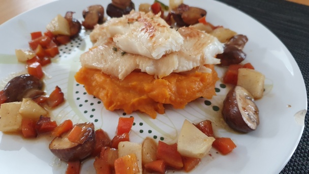 Halibut s medovým pyré z maslovej tekvice (fotorecept) - obrázok 7