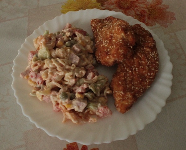 Sezamové kuracie prsia a cestovinový šalát (fotorecept) - obrázok 6