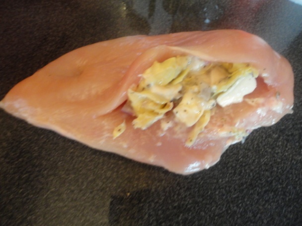 Kuracie prsia plnené kozím syrom a artičokmi (fotorecept) - obrázok 6