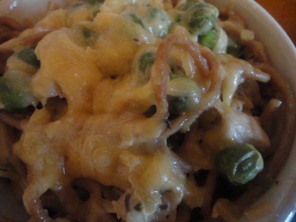 Špagety s kuracím mäsom a hráškom zapekané v mini-cocotte (fotorecept) - obrázok 8