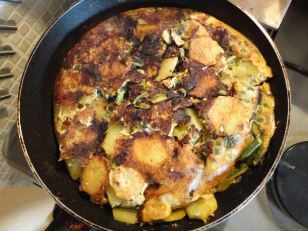 Tortilla so špargľou a hráškom (fotorecept) - obrázok 9