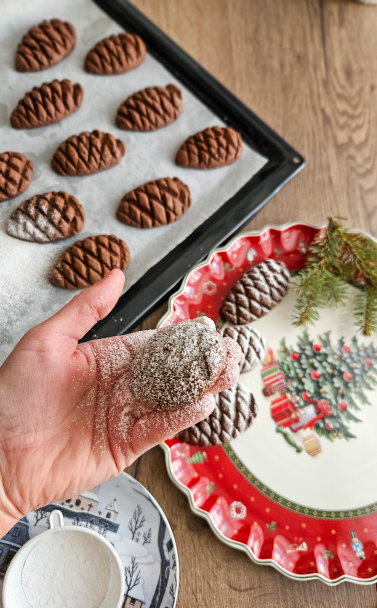 Vianočné zasnežené šišky (fotorecept) - obrázok 5