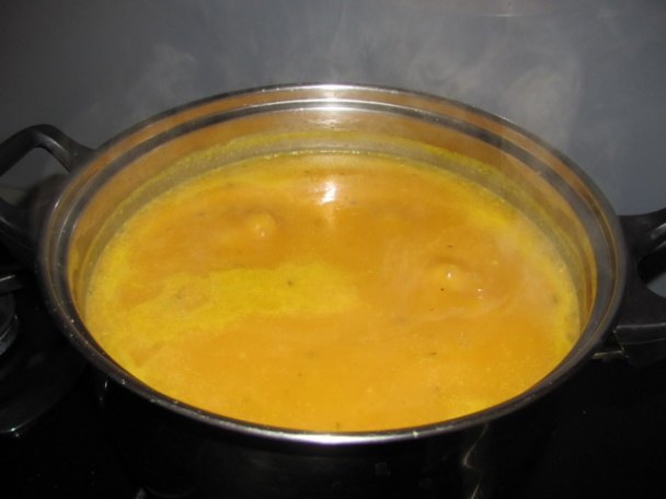 Krémová polievka z pečenej tekvice - obrázok 5