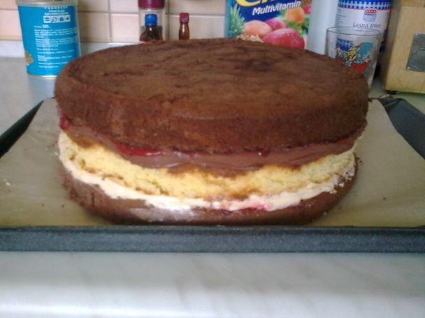 Čokoládovo-vanilková torta (fotorecept) - obrázok 8