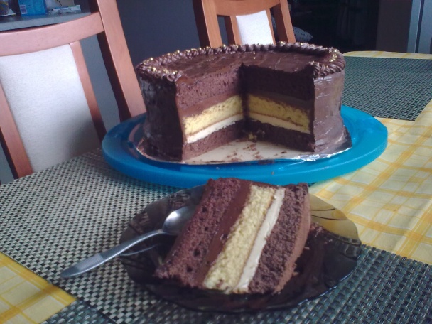 Čokoládovo-vanilková torta (fotorecept) - obrázok 12