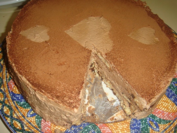 Kakaovo - čokoládová torta z chladničky (fotorecept) - obrázok 8