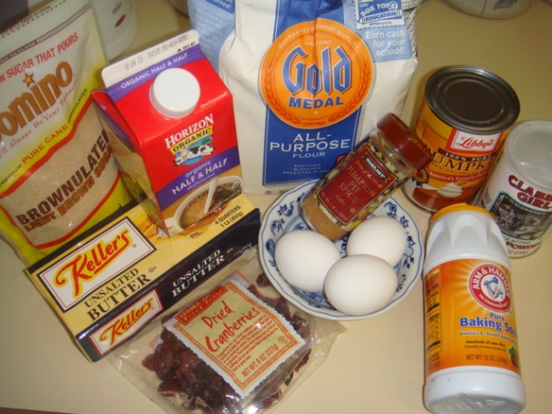 Scones s tekvicou a brusnicami(fotorecept) - obrázok 1