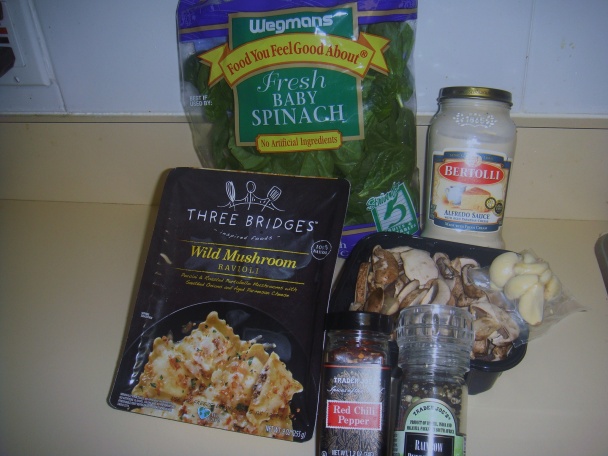 Ravioli, portobello a špenát v Alfredo omáčke (fotorecept) - obrázok 1