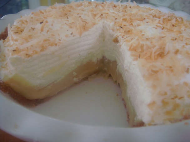 Kokosový páj / Coconut cream pie (fotorecept) - obrázok 10