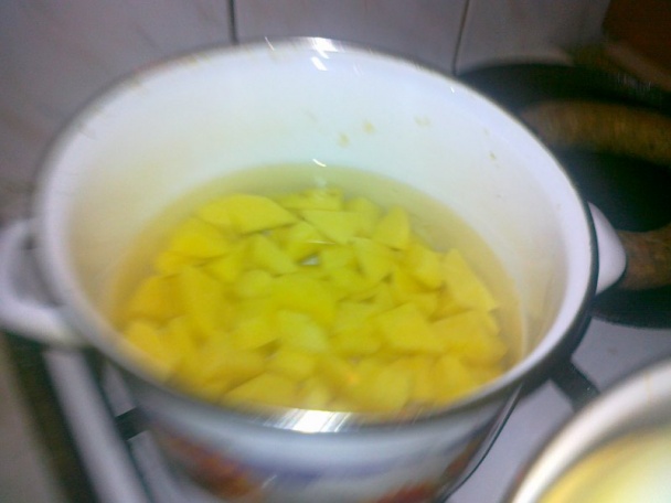 Pečená jaternica so zemiakovou kašou - obrázok 1