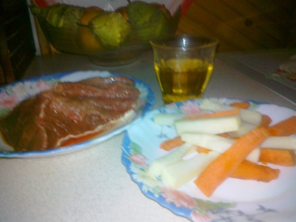 Hovädzie kocky na koňaku so zeleninovou prílohou - obrázok 1