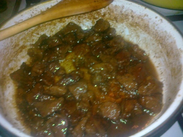 Hovädzie kocky na koňaku so zeleninovou prílohou - obrázok 5