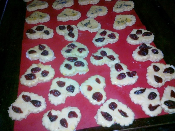 Syrovo-brusnicové slané srdiečka - obrázok 1