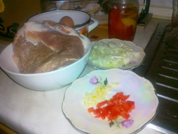 Mleté mäso v srnčom chrbáte so zeleninovou ryžou/fotorecept/ - obrázok 1