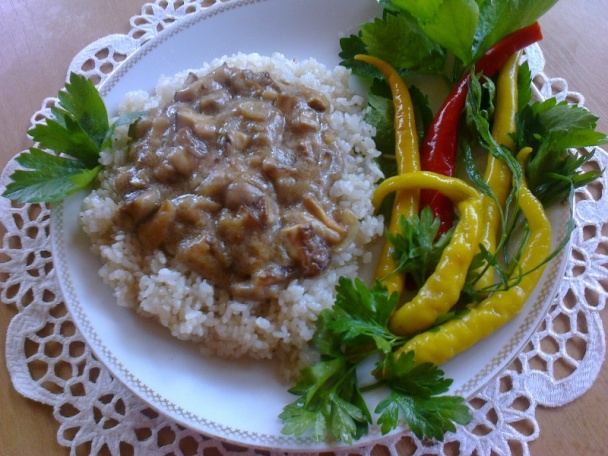 Čerstvé dubáčiky na cibuľke s ryžou (fotorecept) - obrázok 4