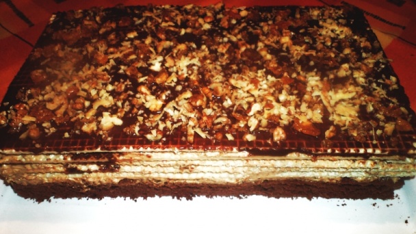 Kakaovo-oblátkové karamelové rezy (fotorecept) - obrázok 13