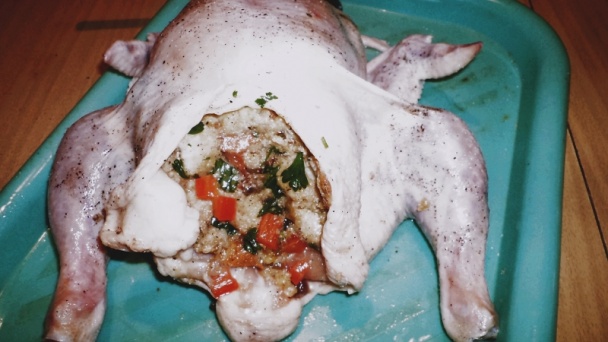 Plnené pečené kurča v celosti (fotorecept) - obrázok 5