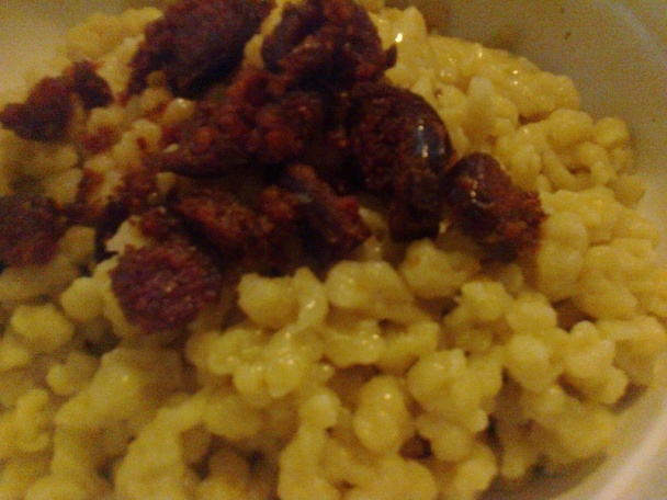 Detvianske salašnícke bryndzové halušky s klobáskou (fotorecept) - obrázok 6