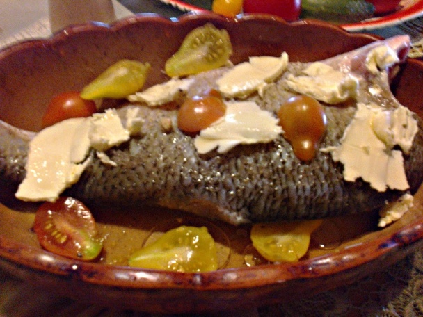 Pečený pleskáč na masle s koňakom (fotorecept) - obrázok 4