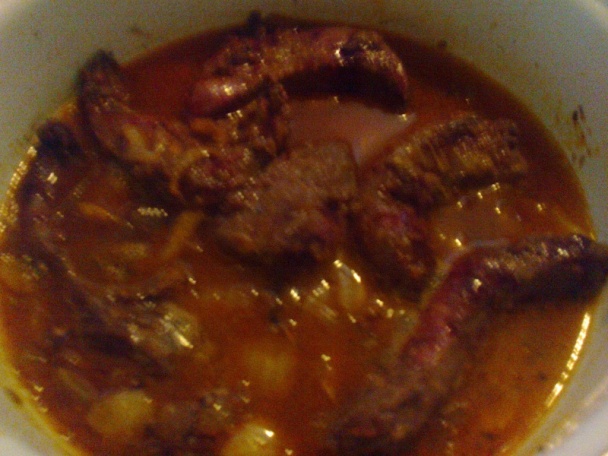 Domáca bravčová pečeň na slaninke s cesnakopažítkou (fotorecept) - obrázok 3