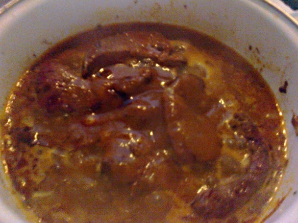 Domáca bravčová pečeň na slaninke s cesnakopažítkou (fotorecept) - obrázok 4