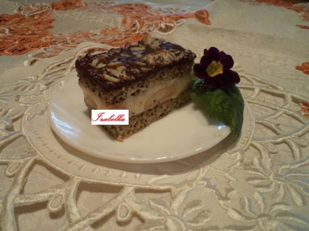 Makovo-piškótové rezy s koňakom a lieskovými orieškami (fotorecept) - obrázok 12