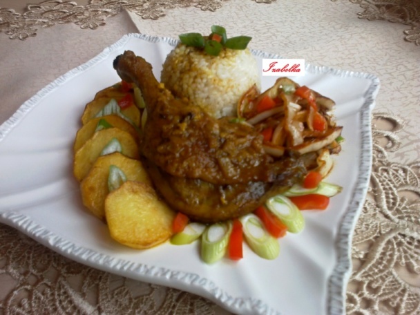 Kačacie stehná s kurkumou, zázvorom a s karamelovou kapustou (fotorecept) - obrázok 6