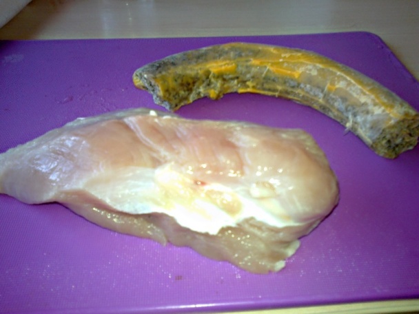 Domácou jaternicou plnené pečené morčacie prsia so zelerovými hranolkami (fotorecept) - obrázok 2