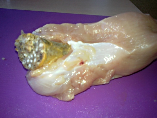 Domácou jaternicou plnené pečené morčacie prsia so zelerovými hranolkami (fotorecept) - obrázok 3