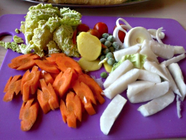 Pivové palacinky s dusenou zeleninou na kurkume s muškátovým orieškom (fotorecept) - obrázok 3