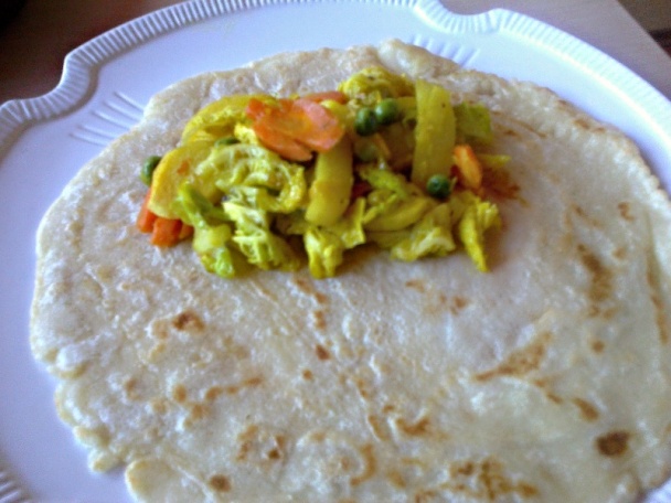 Pivové palacinky s dusenou zeleninou na kurkume s muškátovým orieškom (fotorecept) - obrázok 12