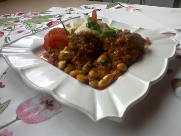 Bravčová krkovička na bielej fazuli s lečom (fotorecept) - obrázok 12