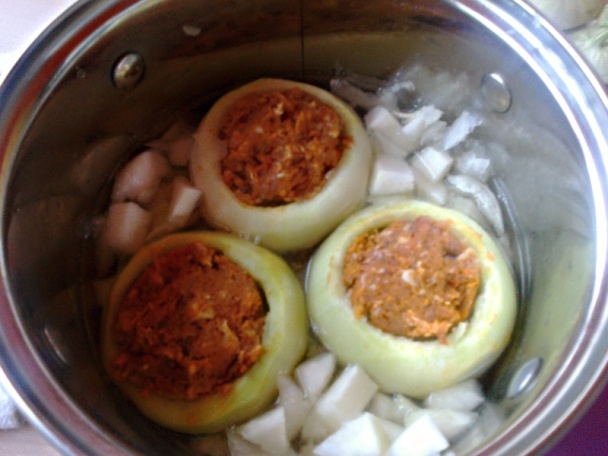 Jarné kaleráby plnené klobásovým mäsom (fotorecept) - obrázok 7