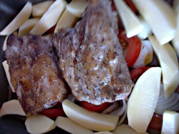 Pečené domáce bravčové rebierka na cibuľovo-paradajkovom hniezde (fotorecept) - obrázok 5