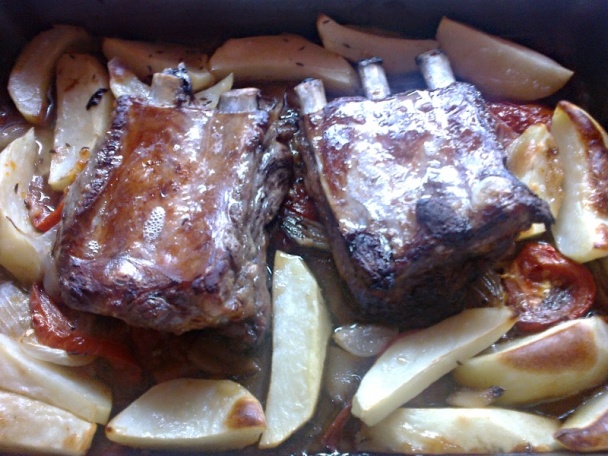 Pečené domáce bravčové rebierka na cibuľovo-paradajkovom hniezde (fotorecept) - obrázok 6