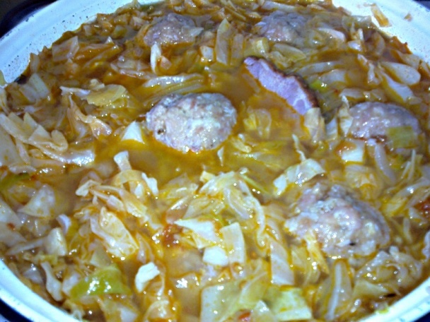 Guľky z údeného mäsa v letnej kapuste (fotorecept) - obrázok 7