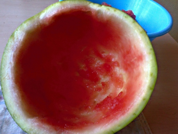 Kôra z červeného melónu v sladkokyslom náleve (fotorecept) - obrázok 1
