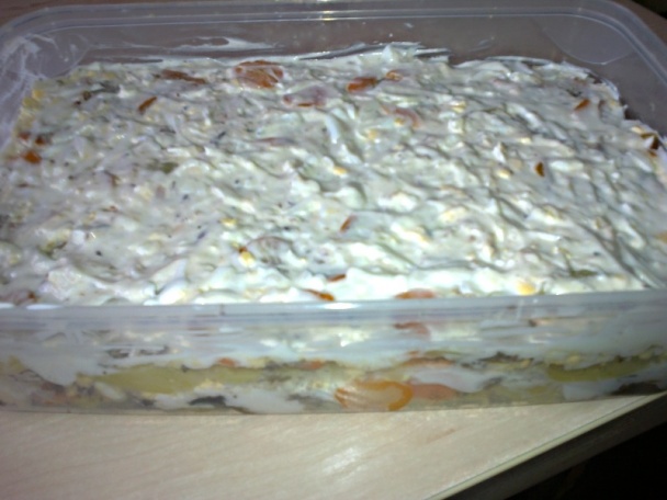 Prekladaný zemiakový šalát podľa Svetlanky (fotorecept) - obrázok 13