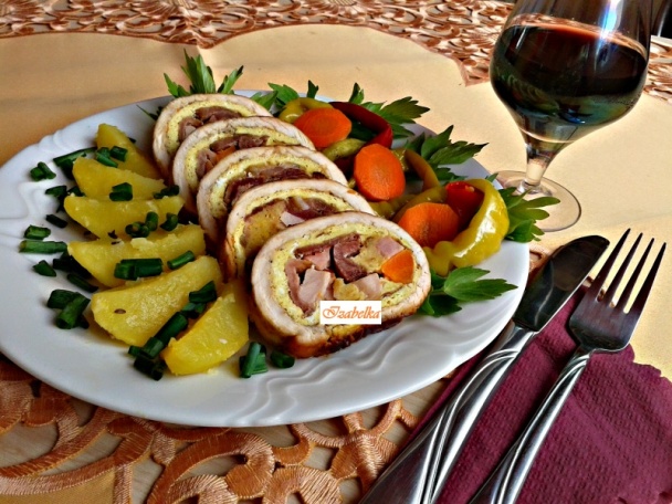 Morčacie prsia plnené údenou šunkou (fotorecept) - obrázok 12