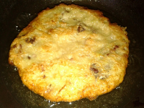 Tekvicové placky so slaninou, pečienkami a syrom (fotorecept) - obrázok 8