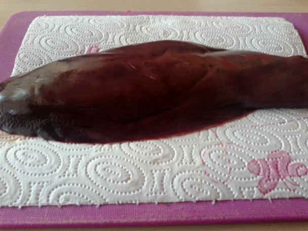 Bravčová pečeň plnená šunkou, syrom a kapiou (fotorecept) - obrázok 1