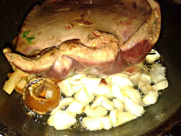 Bravčová pečeň plnená šunkou, syrom a kapiou (fotorecept) - obrázok 8