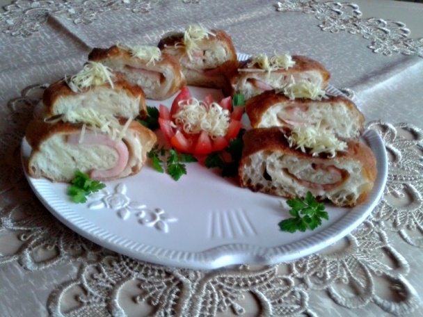 Langoš plnený údenou šunkou (fotorecept) - obrázok 6