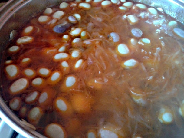 Bôbkapusta s údeným rebierkom, klobáskou a vylúskaným bôbom (fotorecept) - obrázok 4