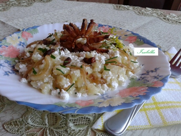 Tekvicové halušky s tvarohom, cibuľkou a slaninou (fotorecept) - obrázok 9