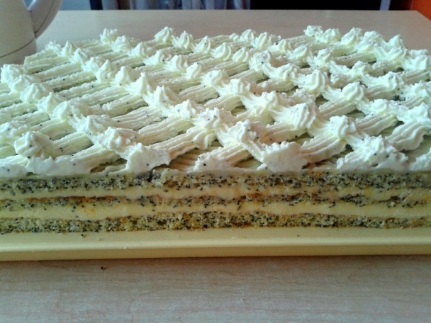 Makové rezy s vanilkovo-čokoládovým krémom (fotorecept) - obrázok 14