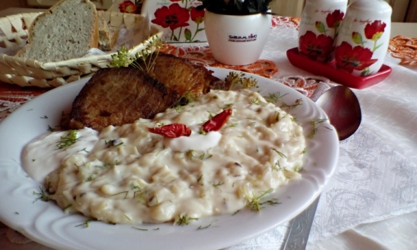 Kapustový prívarok zo sudovej kapusty s údenou krkovičkou a kôprom (fotorecept) - obrázok 8