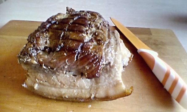 Pečený bravčový bôčik s uhorkovou omáčkou (fotorecept) - obrázok 4