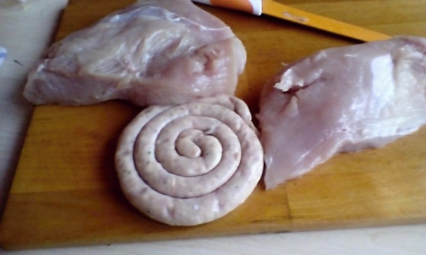 Plnené morčacie prsia so slimákovou klobásou (fotorecept) - obrázok 1